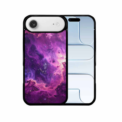 iPhone 17 Air Case — Purple Color Tones Nebula Texture Galaxy, Custom Printed Phone Case