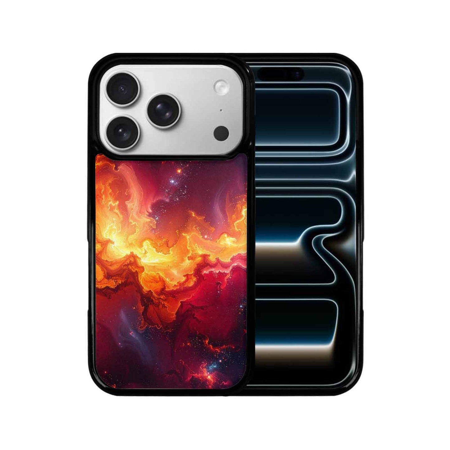 iPhone 17 Pro Case — Galaxy Art Red Orange Supernova Galaxy, Custom Designed Case Cover