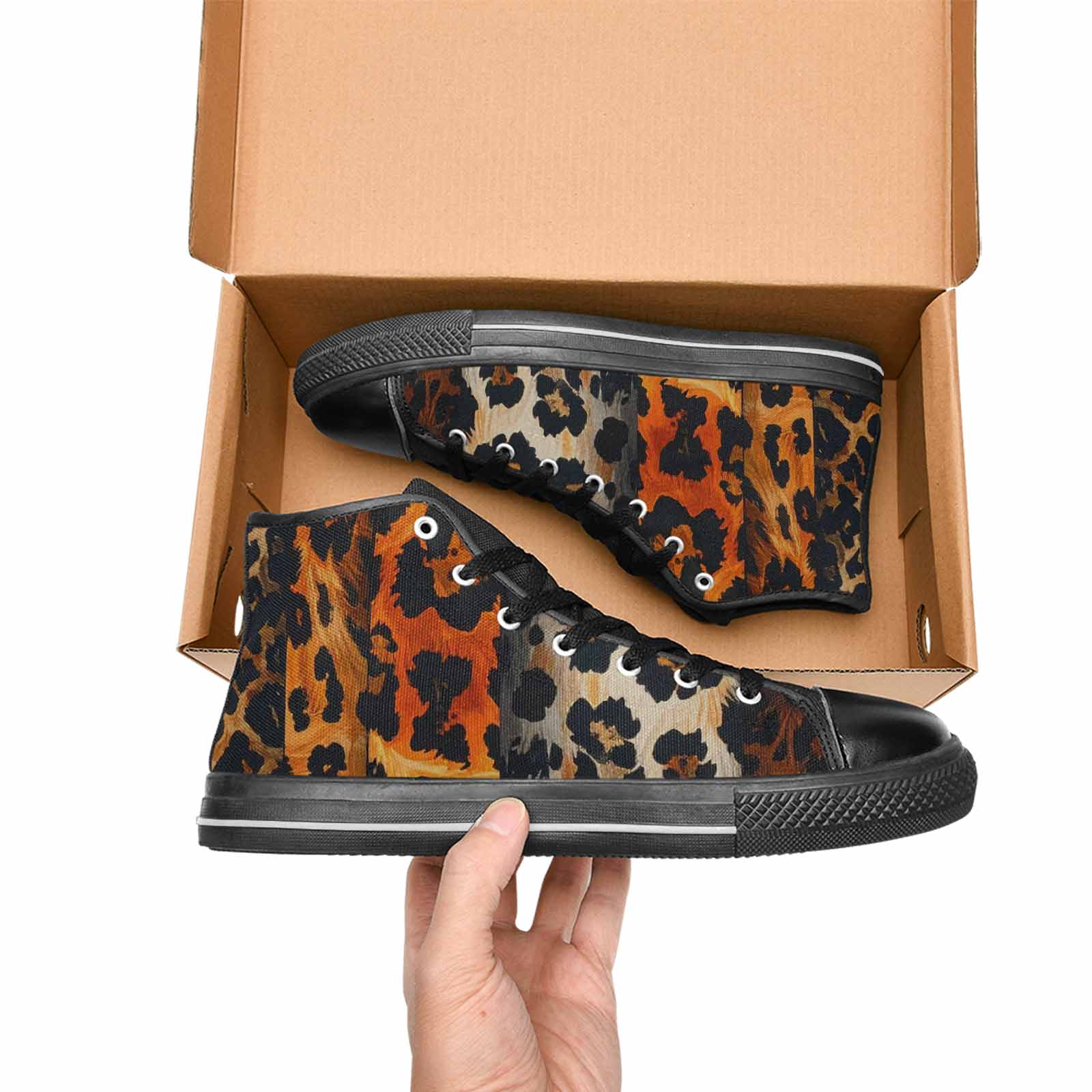 WOMEN'S Animal Print High Top Canvas Y2K Sneakers