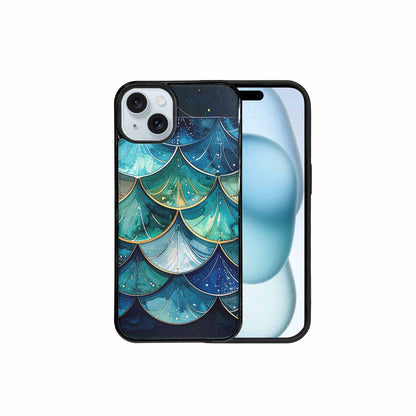 iPhone 15 Plus Case — Mermaid Scale Art Pattern, Custom Phone Case