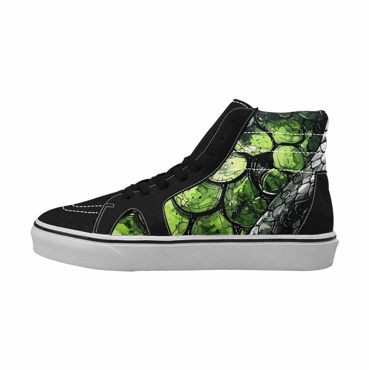 MEN'S Reptile Scale High Top Canvas Dark Academia Sneakers