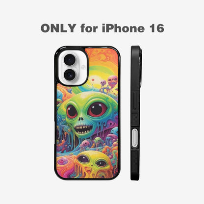 iPhone 16 Case — Aliens Tie Dyemelting Aliens P, Customized Protective Case