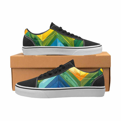 MEN'S Progress Pride Flag Canvas Lace-Up Grunge Sneakers