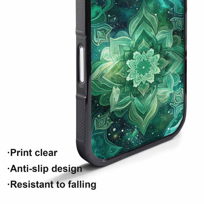 iPhone 17 Pro Max Case — Galaxy Art Green Teal Galaxy Space, Custom Phone Case