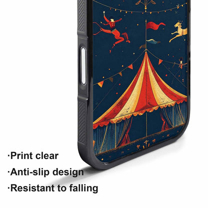 iPhone 17 Pro Case — Vintage Circus Art Pattern Retro Vintage, Custom Printed Phone Case