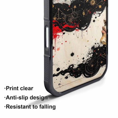 iPhone 17 Air Case — Black Red Ink Zodiac Constellation Original, Unique Phone Case Design
