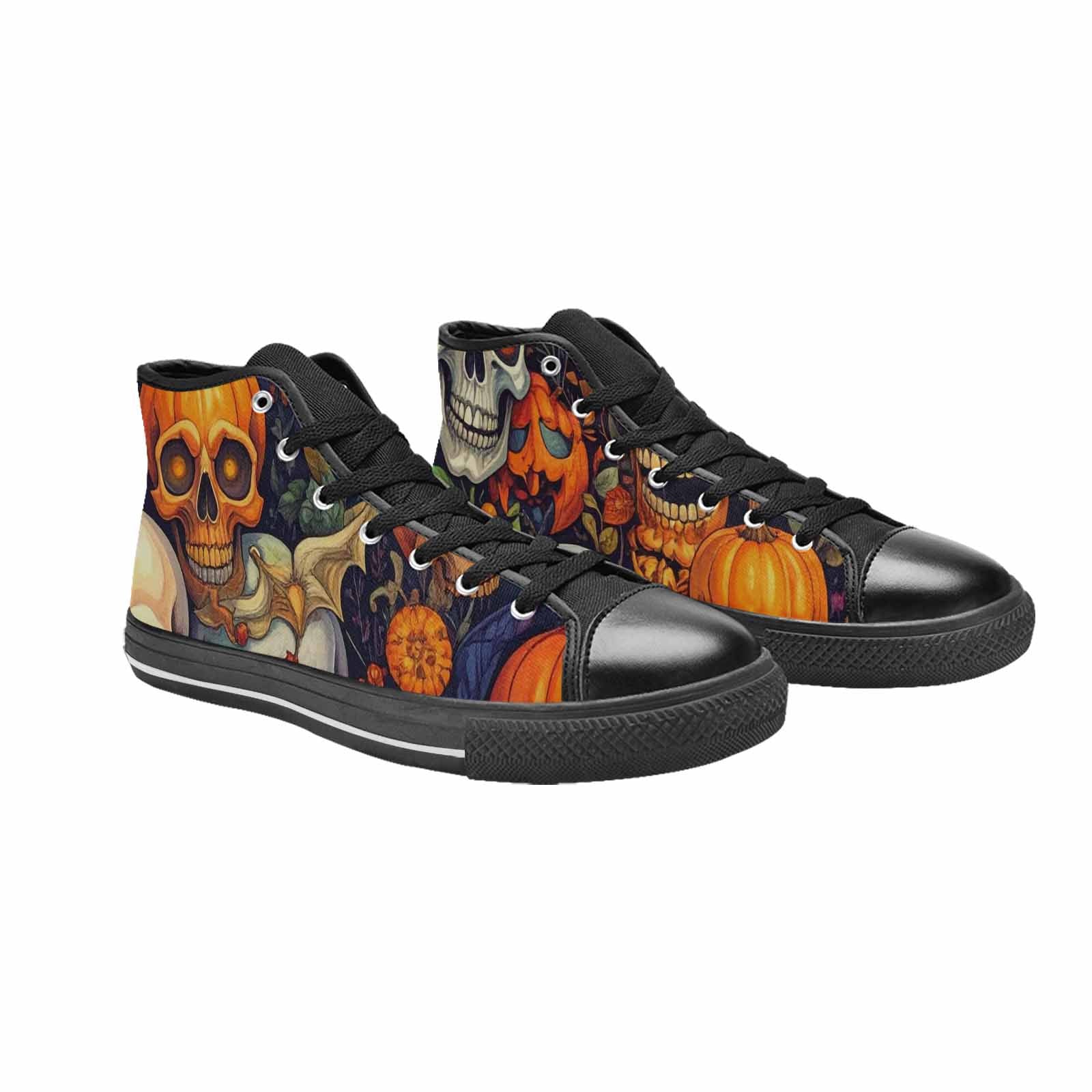 WOMEN'S Skulls - Halloween High Top Canvas Dark Academia Sneakers