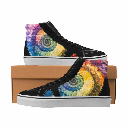 MEN'S Tie Dye High Top Canvas Wearable Art Aesthetic Custom Canvas Shoes
