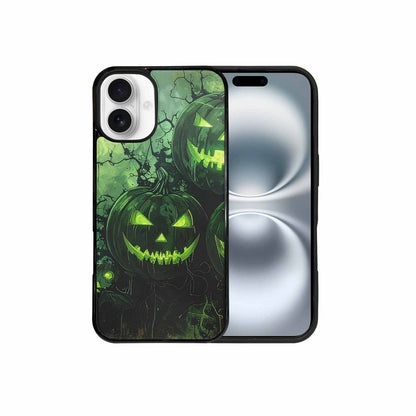 iPhone 16 Plus Case — Halloween Glowing Jackolantern Personalized Phone Cover, Unique Phone Case Design