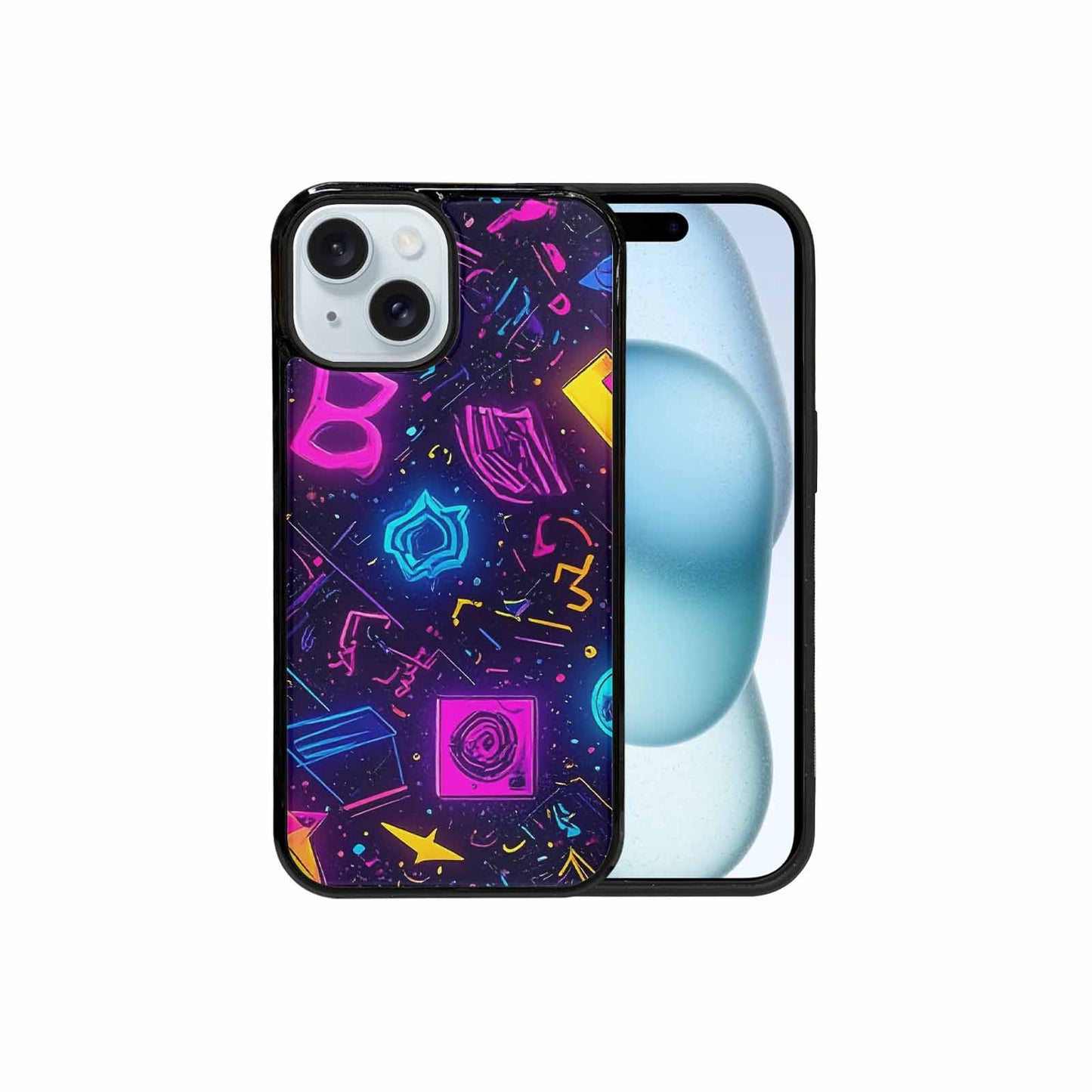 iPhone 15 Case — 80s Retro Motif 80s Retro Motifs, Custom Designed Case Cover
