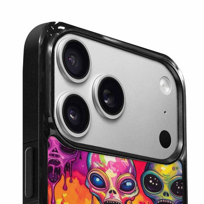 iPhone 17 Pro Case — Melting Aliens Pattern Hundreds Of Alien, Custom Art Phone Cover