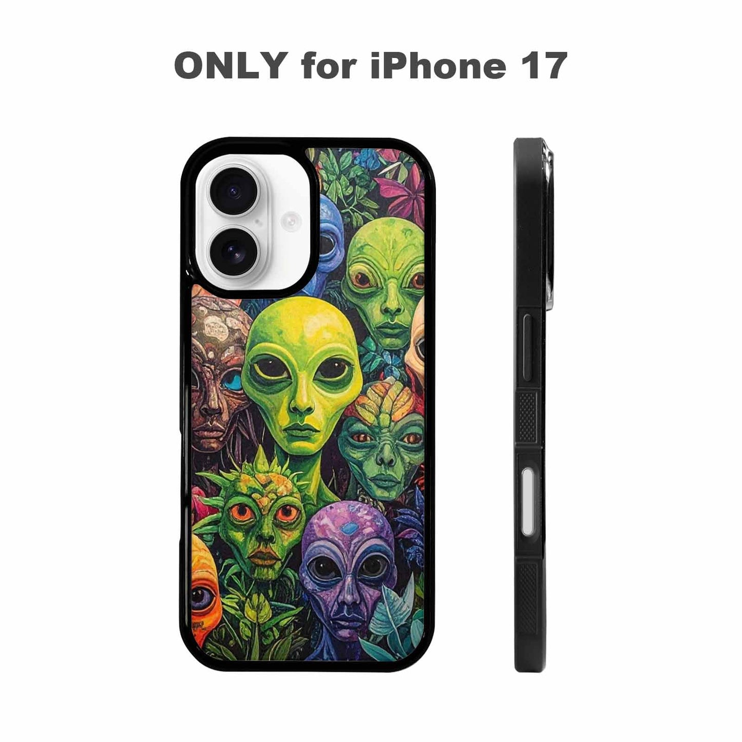 iPhone 17 Case — Aliens Pattern Hundreds Of Alien Scifi, Custom Art Phone Cover
