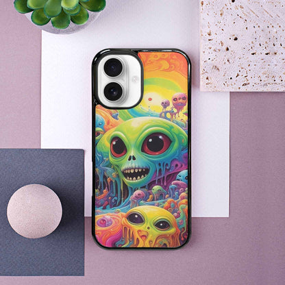 iPhone 16 Case — Aliens Tie Dyemelting Aliens P, Customized Protective Case