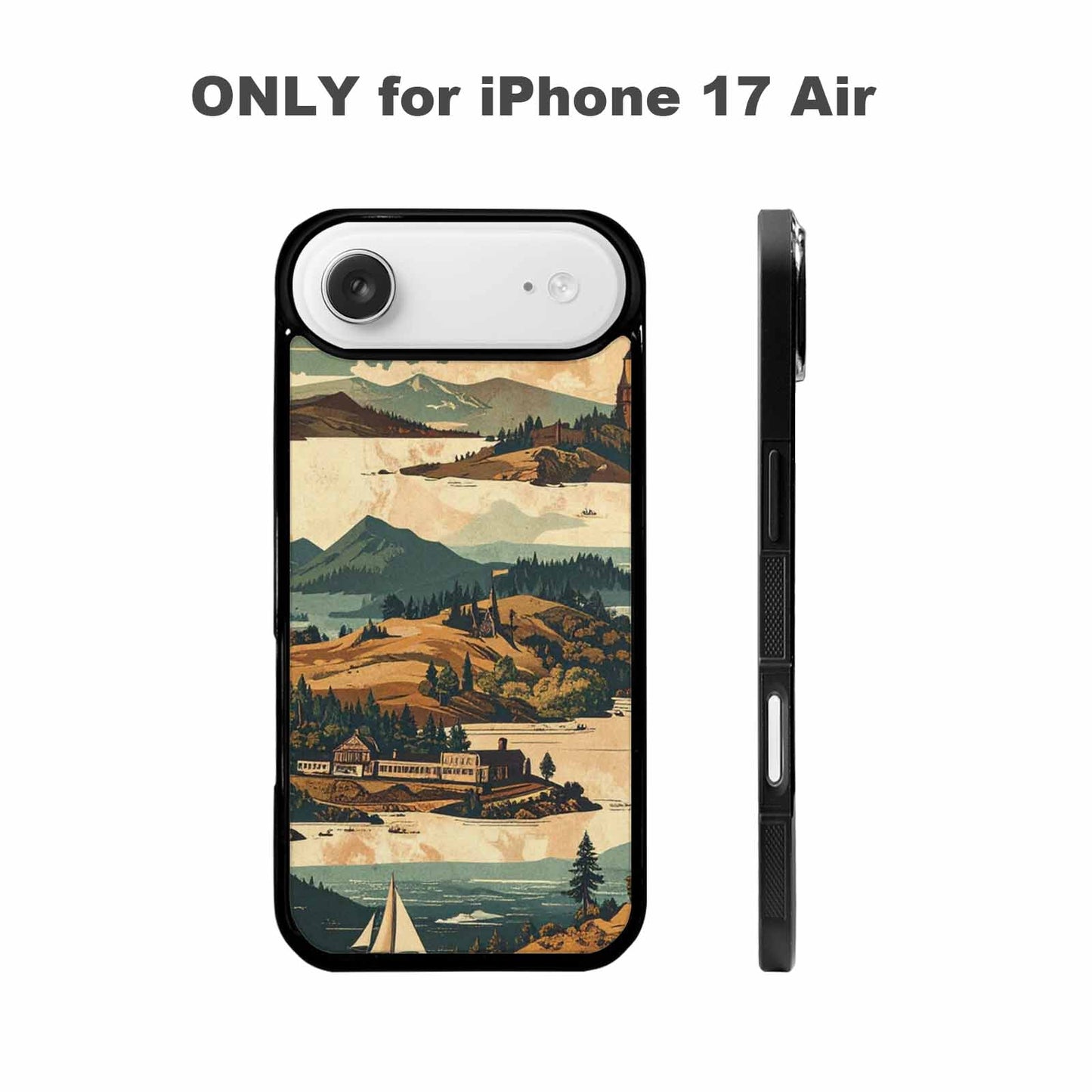 iPhone 17 Air Case — Vintage Travel Artwork Pattern Retro Vintage, Custom Printed Phone Case