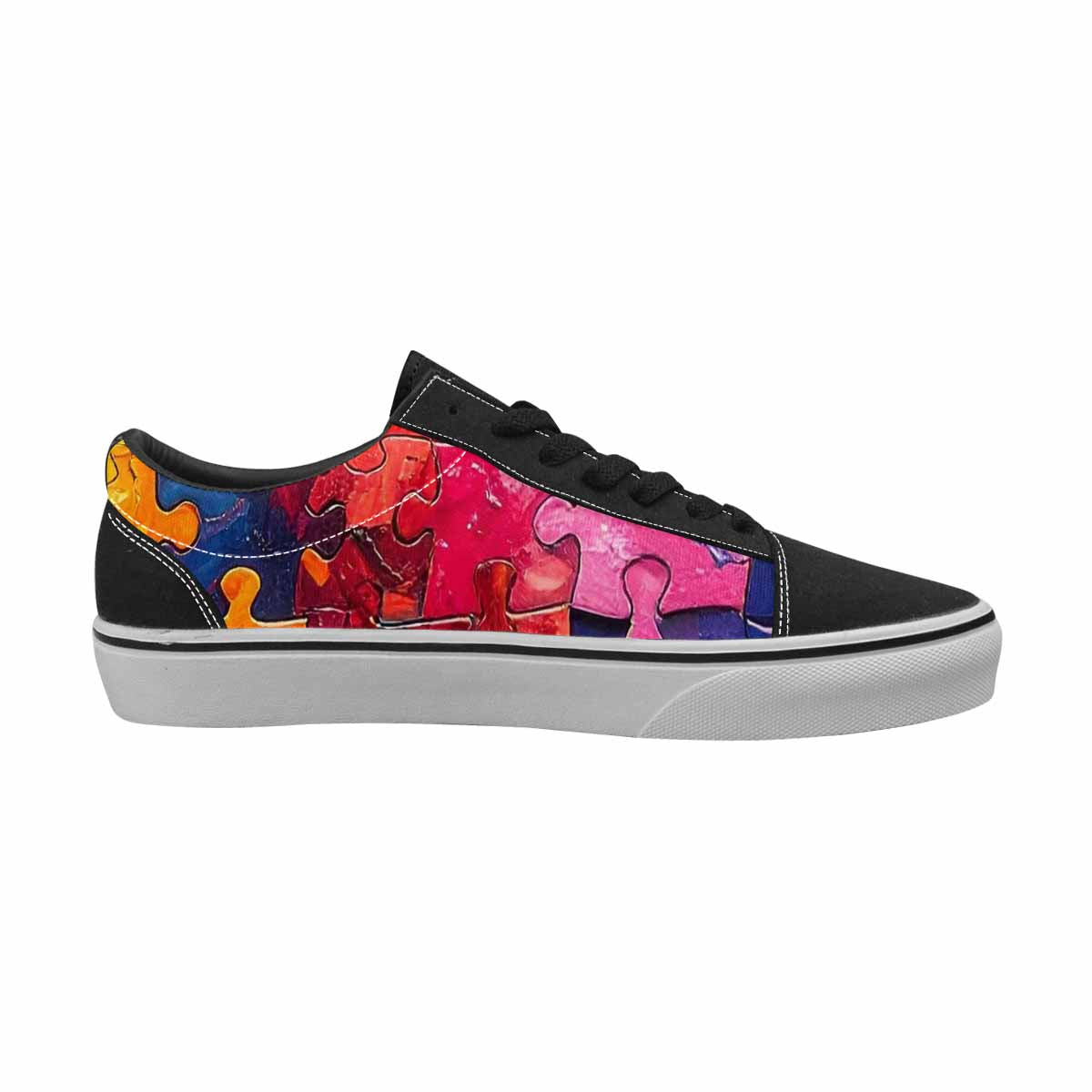 WOMEN'S Autism Puzzle Pieces Lace-Up Canvas Y2K Custom Shoes