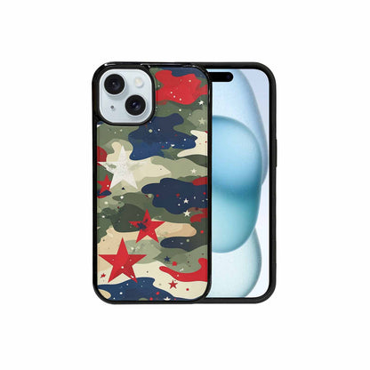iPhone 15 Case — Military Camo Blotch Texture Blended With, Custom Made Phone Cover