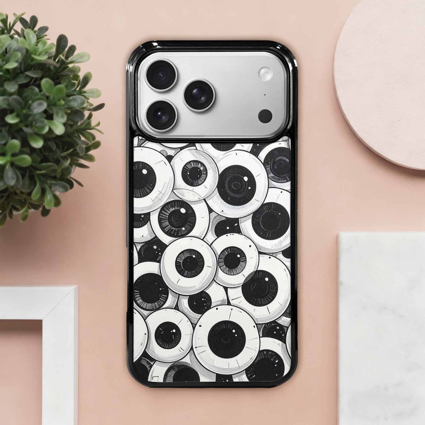 iPhone 17 Pro Max Case — Googly Cartoon Eyeballs Cartoon Cute, Custom Designed Case Cover