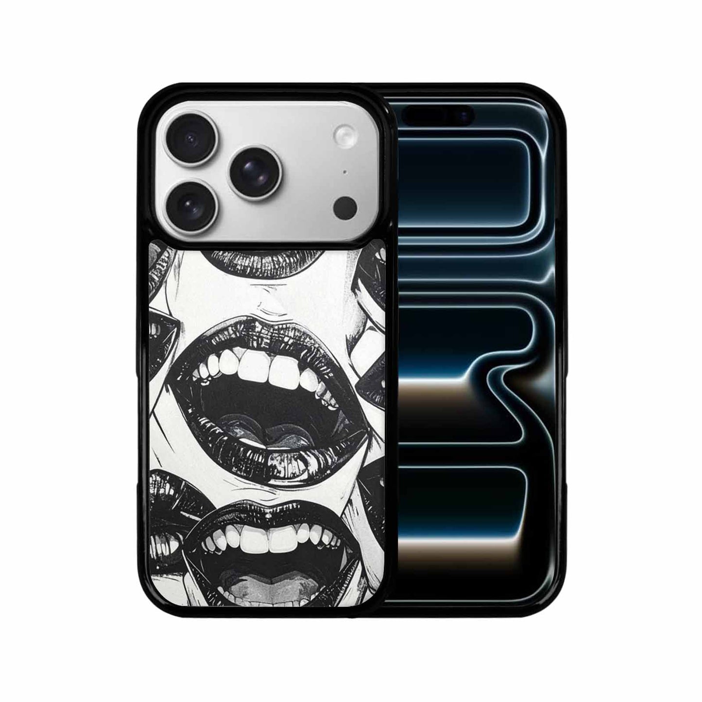 iPhone 17 Pro Case — Seamless Repeating Pattern Of Overlapping Cartoon, Custom Designed Case Cover