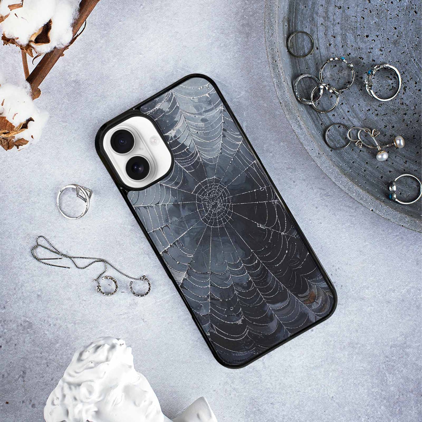 iPhone 16 Plus Case — Spider Web Gothic Spider Web Gothic, Custom Phone Case