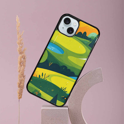 iPhone 15 Plus Case — Golf Cartoon Art Pattern, Custom Print Case Cover