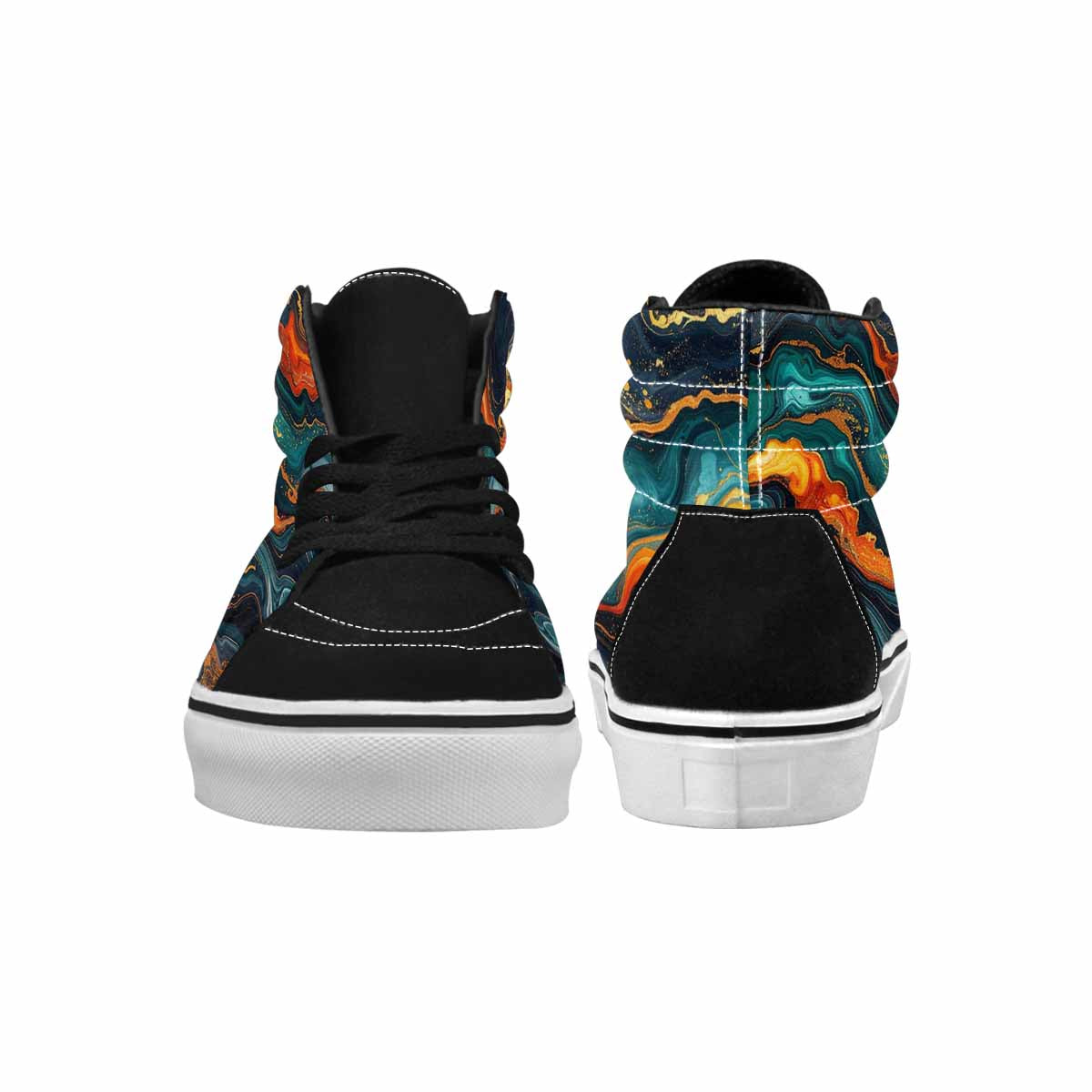 MEN'S Marble Dark High Top Canvas Aesthetic Sneakers