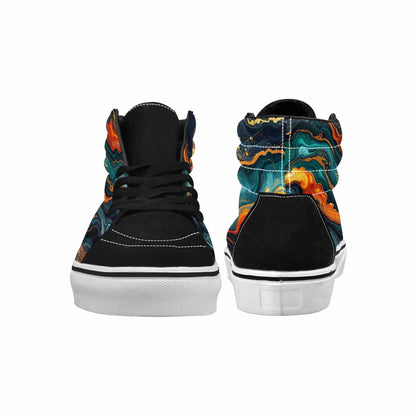 MEN'S Marble Dark High Top Canvas Aesthetic Sneakers