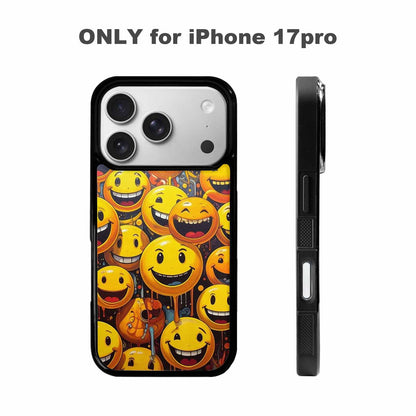 iPhone 17 Pro Case — Melting Moon Smiley Yellow Version Original, Original Design Phone Case