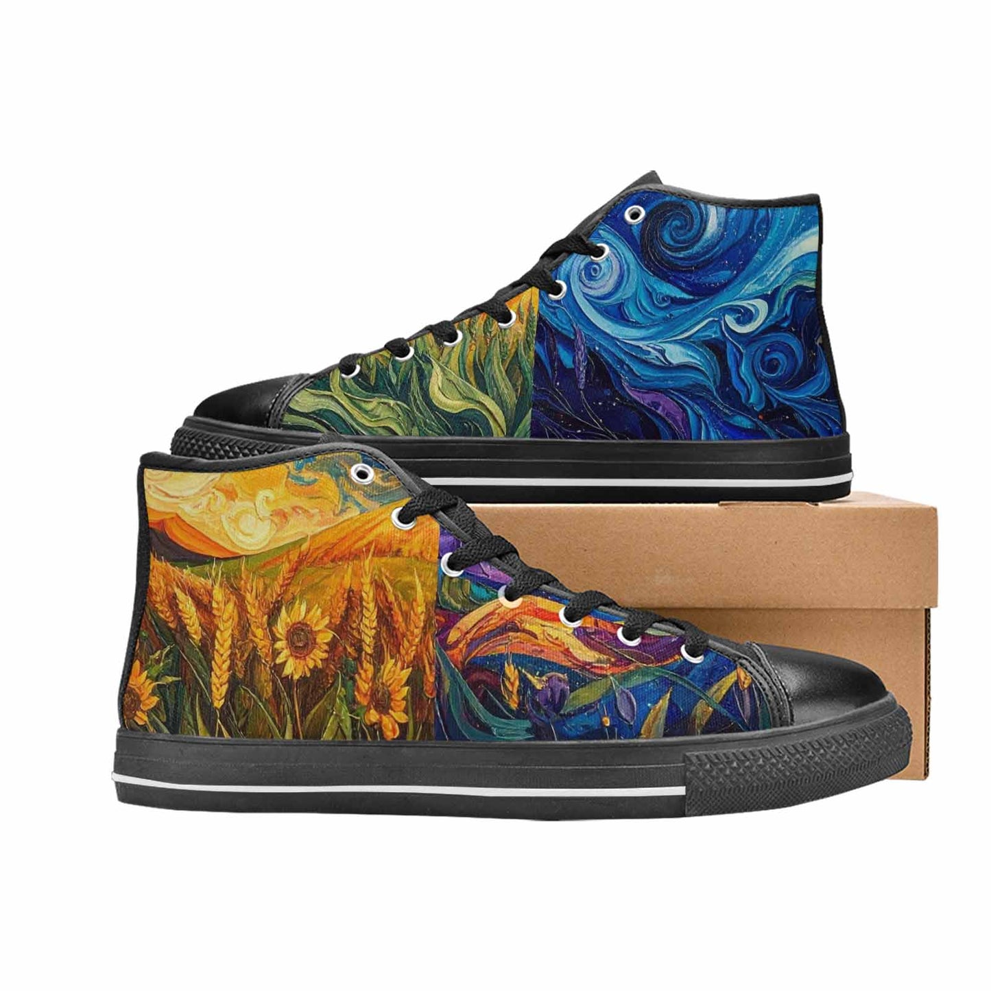 MEN'S Blend All Versions High Top Canvas Surreal Custom Shoes