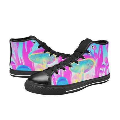 WOMEN'S Cc Mushroom Art High Top Canvas Cottagecore Sneakers