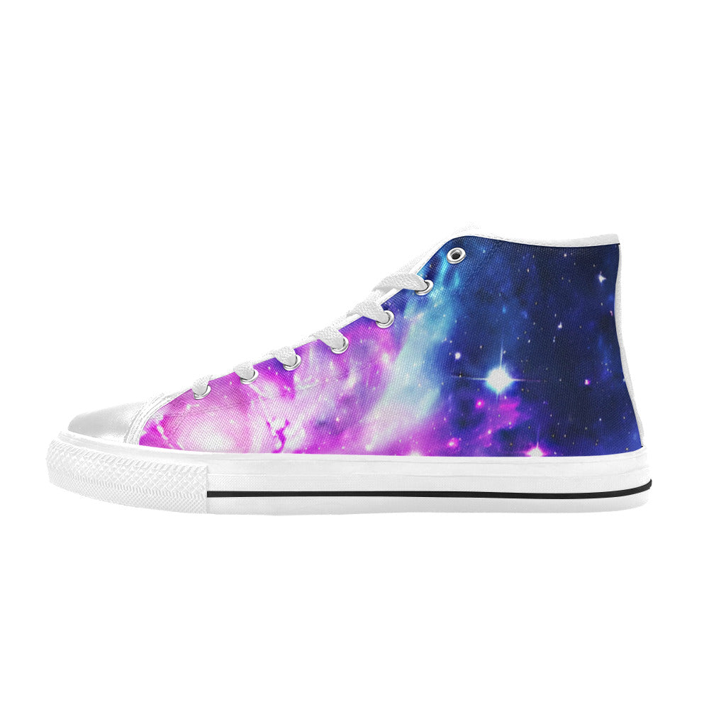 WOMEN'S Cc Galaxy Art Out High Top Canvas Surreal Sneakers