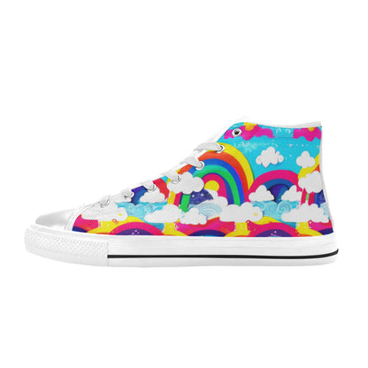 WOMEN'S Clouds Unicorns Art High Top Canvas Grunge Shoes