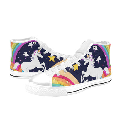 MEN'S Uncorns Everywhere Men’S High Top Canvas Dark Academia Custom Shoes