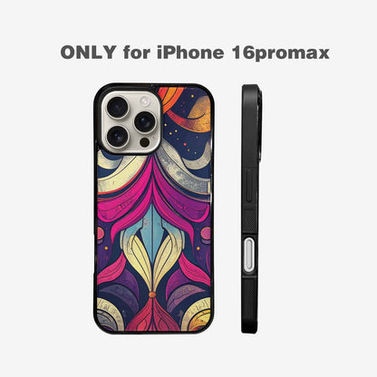 iPhone 16 Pro Max Case — 1970s Disco Cartoon Art Pattern, Original Design Phone Case