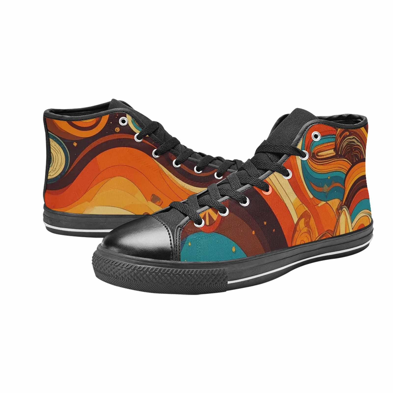 WOMEN'S Groovy 70S Peace High Top Canvas Y2K Shoes