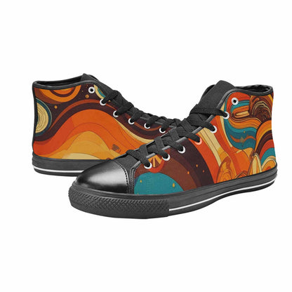 WOMEN'S Groovy 70S Peace High Top Canvas Y2K Shoes
