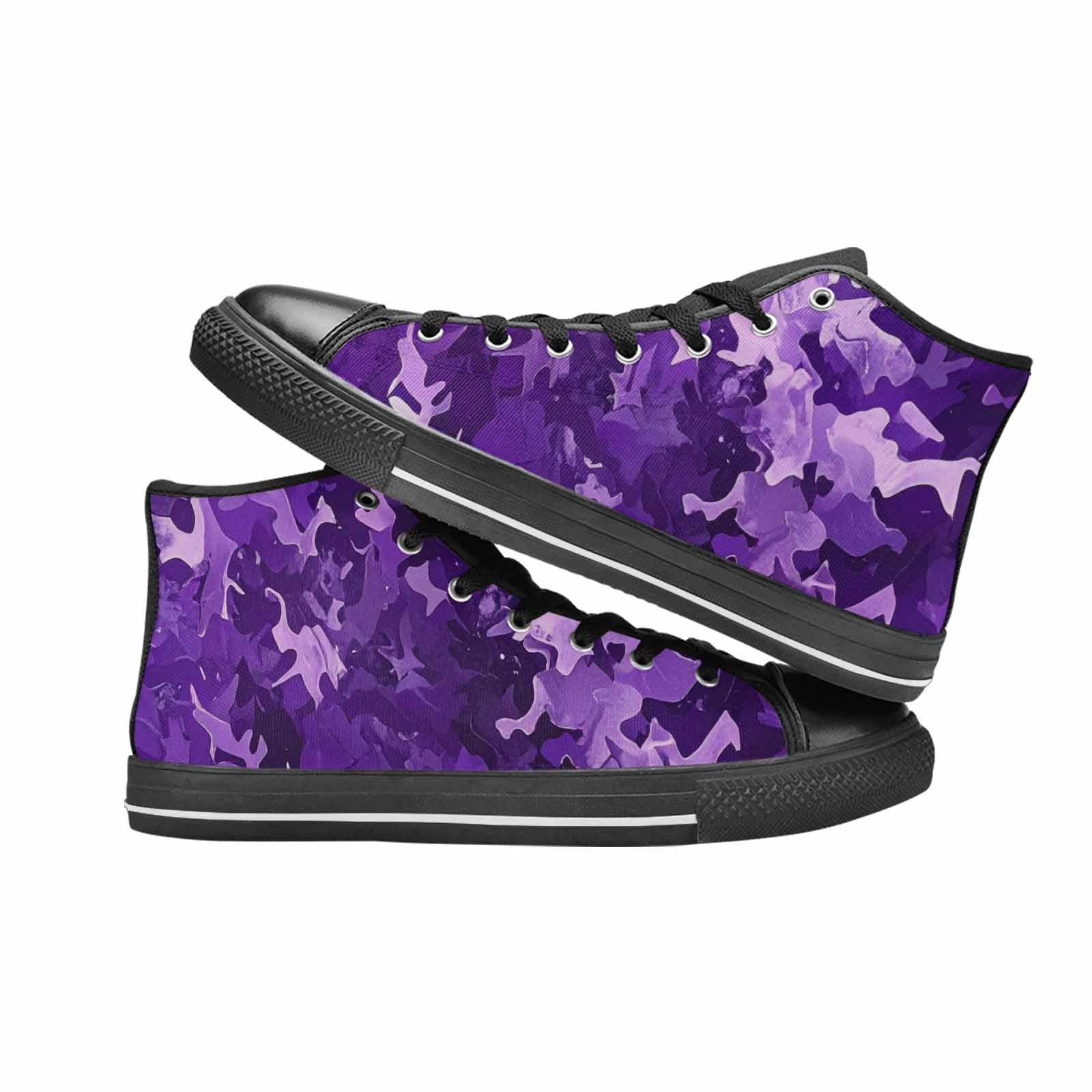 WOMEN'S Military Camouflage Blotch High Top Canvas Dark Academia Shoes