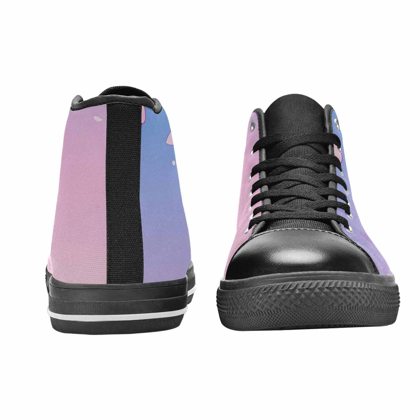 WOMEN'S Anime Cherry Blossom High Top Canvas Grunge Custom Shoes