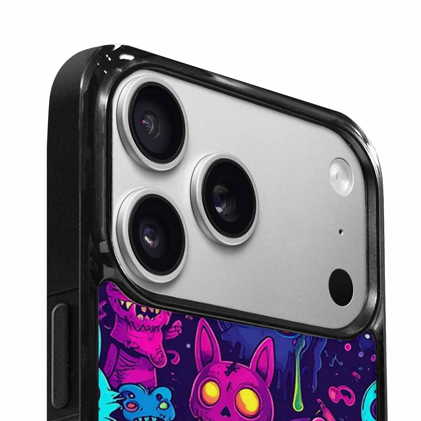 iPhone 17 Pro Case — Mixed Toxic Glow Creature Pattern Cartoon, Original Design Phone Case