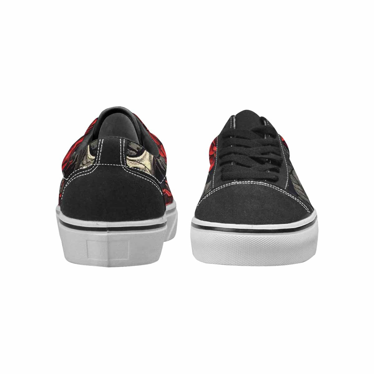 MEN'S Gothic Skulls Roses Canvas Lace-Up Wallpaper Art Shoes