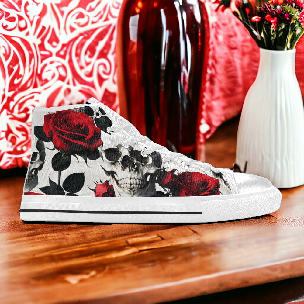 Jellyfish Crimson Black Cosmic MEN Bold Art - Freaky Shoes | Custom Art Sneakers