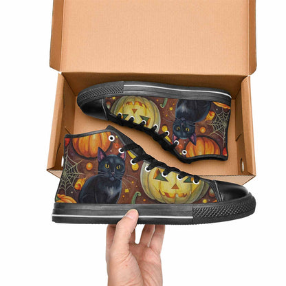 MEN'S Halloween High Top Canvas Surreal Custom Sneakers