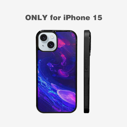 iPhone 15 Case — Jellyfish Glow Jellyfish Glow Pattern Hundreds, Custom Designed Case Cover
