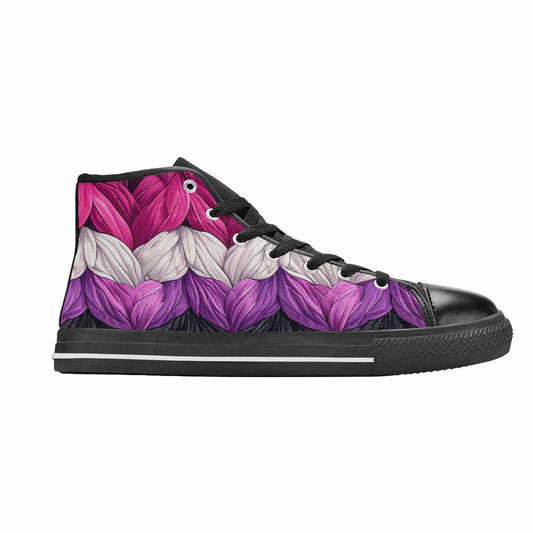 MEN'S Genderfluid Flag Color High Top Canvas Cottagecore Custom Shoes