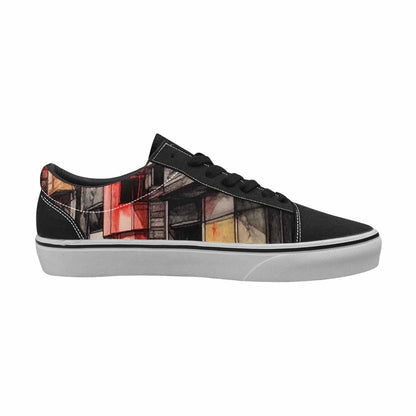 WOMEN'S Liminal Space Fragment Lace-Up Canvas Wallpaper Art Sneakers