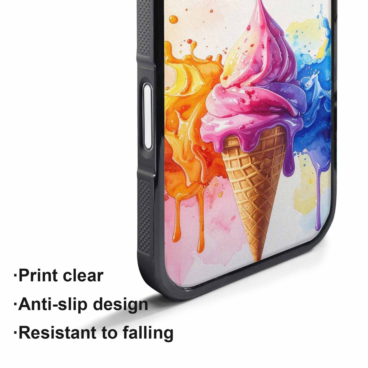 iPhone 17 Pro Max Case — Melting Icecream Edge To Original Art, Custom Made Phone Cover