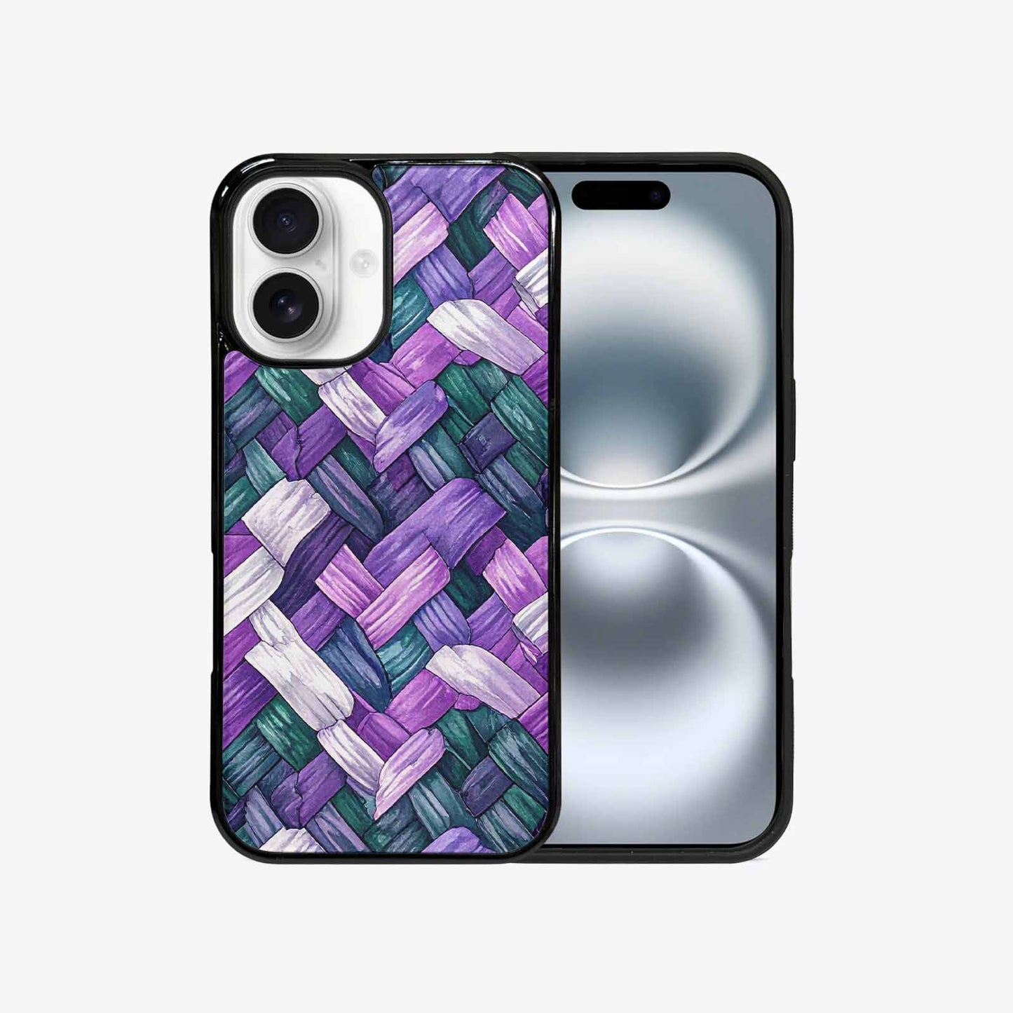iPhone 16 Case — Genderqueer Flag Color Theme Small Rainbow, Custom Art Phone Cover