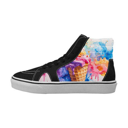 WOMEN'S Melting Icecream Collage High Top Canvas Dreamcore Custom Sneakers