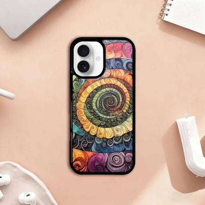 iPhone 17 Case — Tie Dye Swirls (black Tie Dye, Custom Art Phone Cover