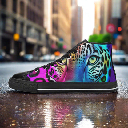 Wolf Magenta Gold Unique Bold Art - Freaky Shoes