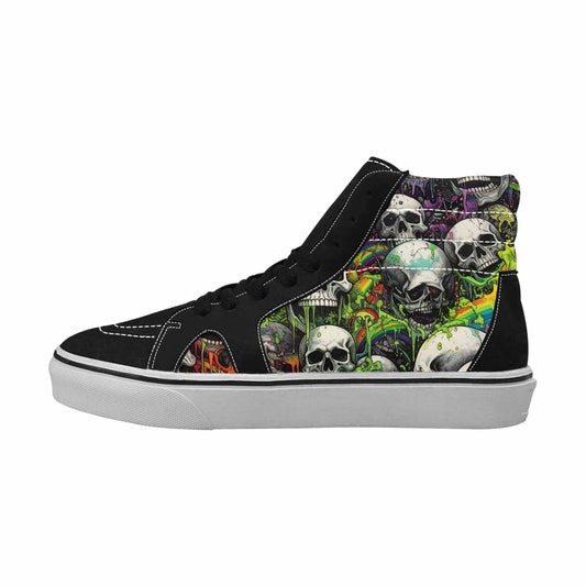 MEN'S Rainbow From Skull S High Top Canvas Cottagecore Sneakers